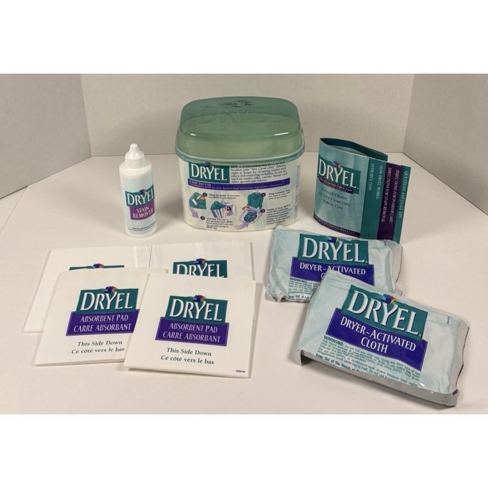 Dryel Original At Home Dry Cleaning Kit Fabric Care Vintage